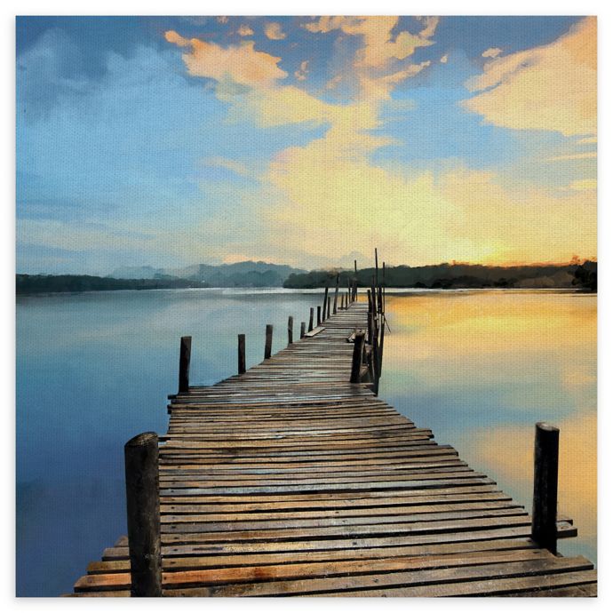 Sunset Pier Wrapped Canvas Wall Art Bed Bath & Beyond
