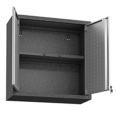 Manhattan Comfort Fortress Floating Garage Cabinets in Grey (Set of 2). View a larger version of this product image.