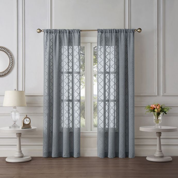 Tiburon Sheer Rod Pocket Window Curtain Panel Bed Bath Beyond
