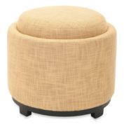 Safavieh Chelsea Round Tray Ottoman in Gold