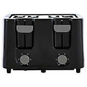 Continental Electric 4-Slice Toaster in Black