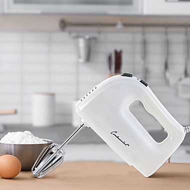 Continental Electric 5-Speed Hand Mixer in White. View a larger version of this product image.