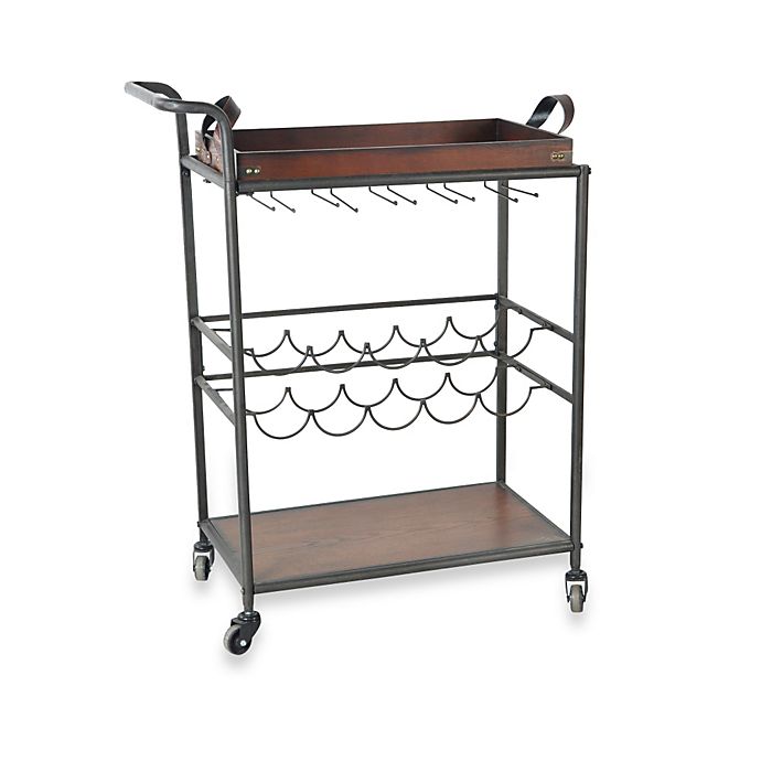 Wine Storage Cart with Removable Tray Top Bed Bath & Beyond