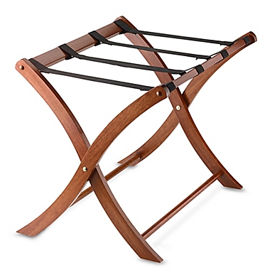 Solid Wood Luggage Rack in Walnut. View a larger version of this product image.