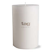 tag 4-Inch x 6-Inch Unscented Long Burning Pillar Candle