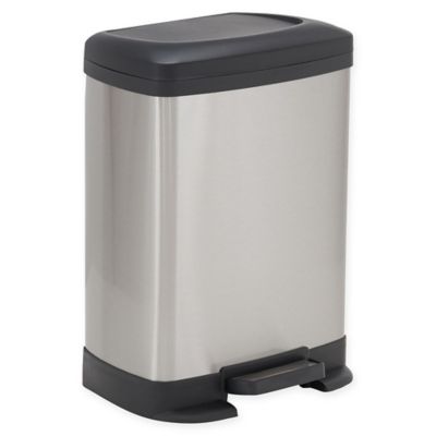 Household Essentials&reg; Design Trend 8-Liter Stainless Steel Rectangle Step Trash Can