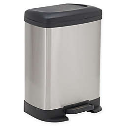 Household Essentials® Design Trend 8-Liter Stainless Steel Rectangle Step Trash Can