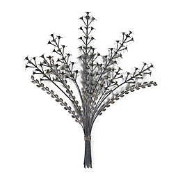 Bee & Willow™ Farmhouse Wildflower 19.69-Inch x 24.41-Inch Metal Wall Art in Pewter