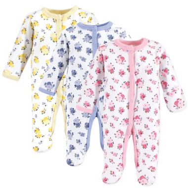 Luvable Friends&reg; Preemie 3-Pack Floral Footies. View a larger version of this product image.