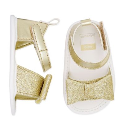 carter's gold glitter shoes