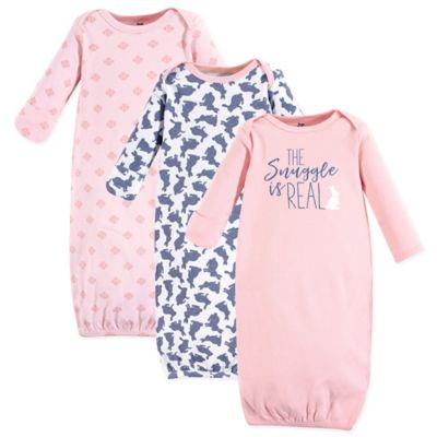 Yoga Sprout Preemie 3-Pack Bunny Gowns