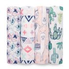 Alternate image 0 for aden + anais&reg; Trail Blooms 4-Pack Multicolor Swaddle Blankets