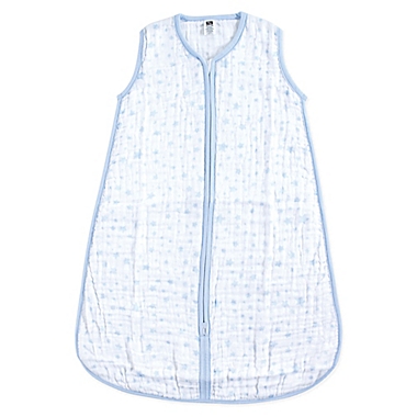 Hudson Baby&reg; Size 12-18M Blue Stars Muslin Sleeping Bag. View a larger version of this product image.