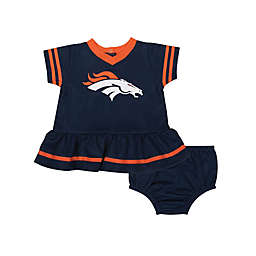 NFL Denver Broncos Size 6-12M Girls Dazzle Dress with Panty Set