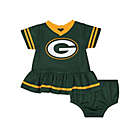 Alternate image 0 for NFL Green Bay Packers Size 3-6M Girls Dazzle Dress with Panty Set
