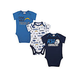 NFL Los Angeles Chargers 3-Pack Short Sleeve Bodysuits