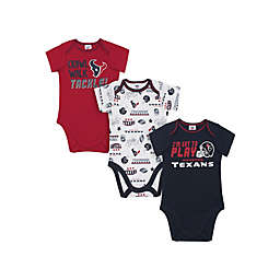 NFL Houston Texans 3-Pack Short Sleeve Bodysuits