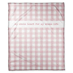 Designs Direct Buffalo Check Throw Blanket in White