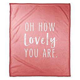 Designs Direct "Oh How Lovely You Are" Throw Blanket in Pink