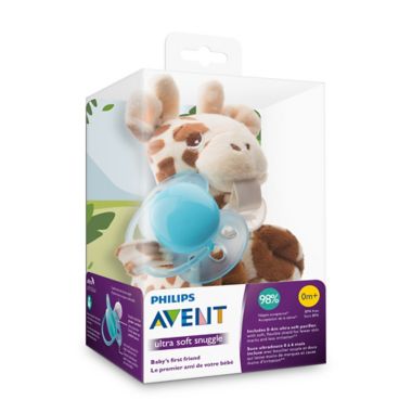 Philips Avent Ultra-Soft Giraffe Snuggle in Blue. View a larger version of this product image.
