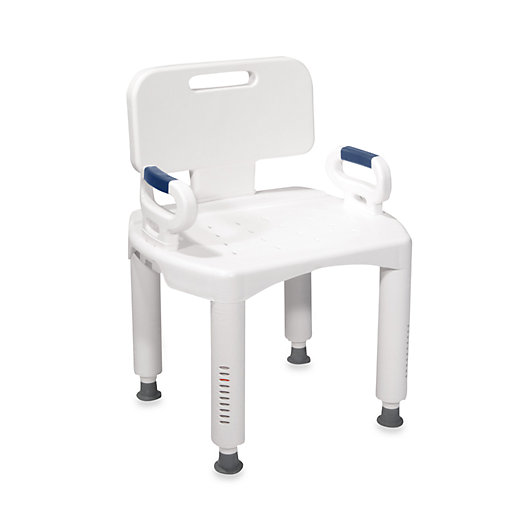 Alternate image 1 for Drive Medical Premium Bath Seat with Back and Arms in White
