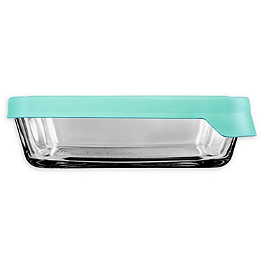 Anchor Hocking&reg; TrueSeal&trade; 6-Cup Rectangular Food Storage Container in Clear/Blue. View a larger version of this product image.
