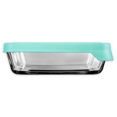 Anchor Hocking&reg; TrueSeal&trade; 6-Cup Rectangular Food Storage Container in Clear/Blue. View a larger version of this product image.