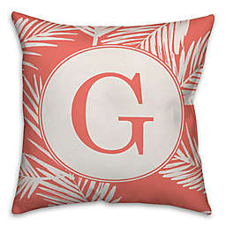 Designs Direct Palms Square Indoor/Outdoor Throw Pillow in Orange