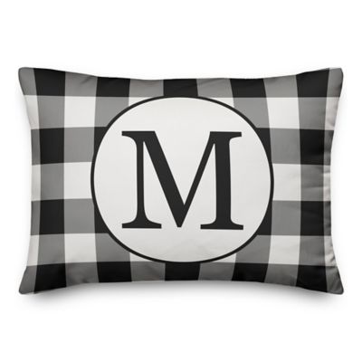 monogram outdoor throw pillows