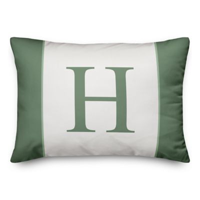 monogrammed bolster pillow