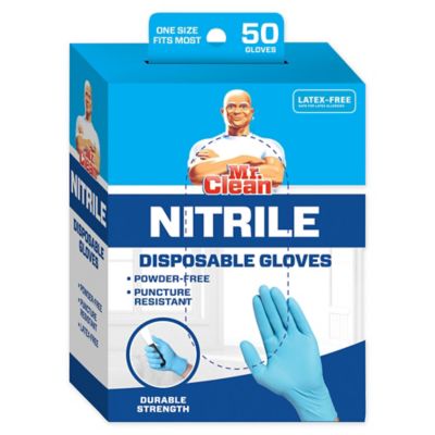 blue cleaning gloves