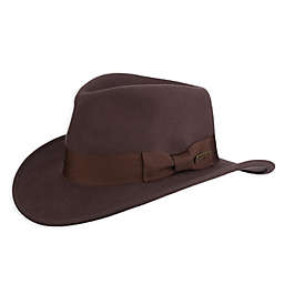 Scala Indiana Jones Crushable Wool Felt Hat in Brown