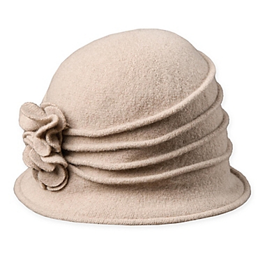 Scala&trade; Women&#39;s Wool Cloche Hat with Rosettes. View a larger version of this product image.