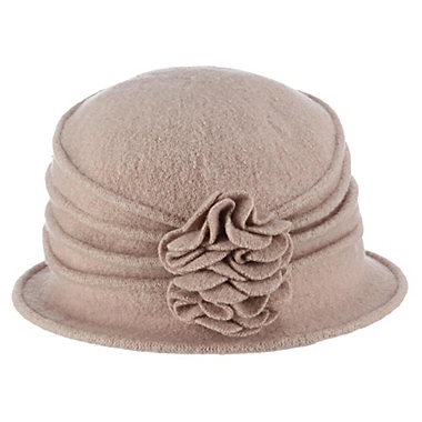Scala&trade; Women&#39;s Wool Cloche Hat with Rosettes. View a larger version of this product image.