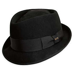Scala® Men's Wool Felt Diamond Crown Fedora Hat in Black