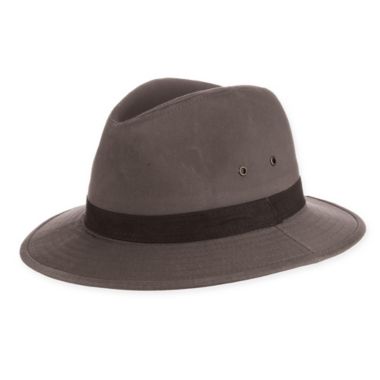 DPC Outdoor Design Large Twill Safari Hat in Charcoal. View a larger version of this product image.