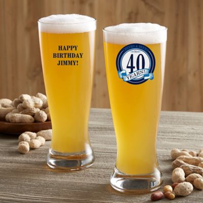 Cheers &amp; Beers Personalized Beer Pilsner Glass