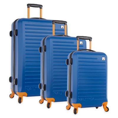 nautica suitcase blue and yellow