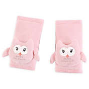 Hudson Baby&reg; Cushioned Owl Strap Covers in Pink