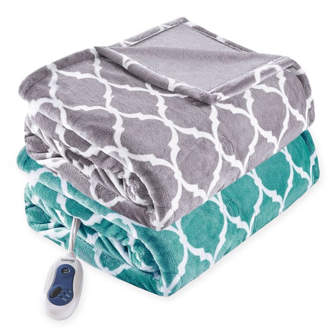 Beautyrest® Ogee Oversized Heated Throw Blanket Bed Bath and Beyond