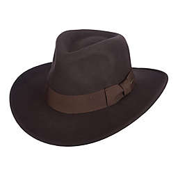 Scala Classic Indiana Jones Crush Wool Felt Hat in Brown