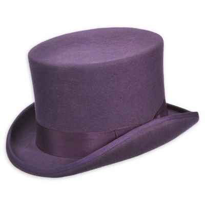 Scala&trade;  Medium Wool English Top Hat in Purple