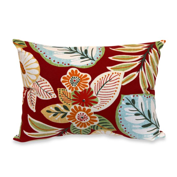 Outdoor Rectangle Knife Edge Pillow in Floral Bed Bath & Beyond