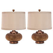 Gold Beaded Table Lamps (Set of 2)
