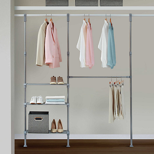 Relaxed Living Adjustable Metal Closet, Adjustable Shelving Units For Closet