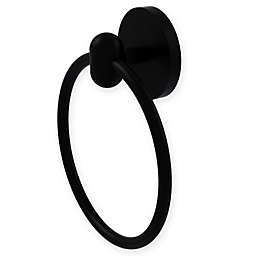 Allied Brass Tango Collection Towel Ring in Matte Black