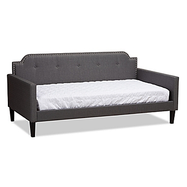 judge hide Dean Baxton Studio® Ines Upholstered Twin Sofa Daybed in Grey | Bed Bath & Beyond