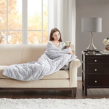 Beautyrest&reg; Luxury 18-lb. Weighted Throw Blanket in Grey. View a larger version of this product image.