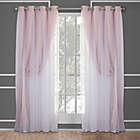 Alternate image 1 for Catarina 63-Inch Grommet Room Darkening Window Curtain in Blush (Set of 2)
