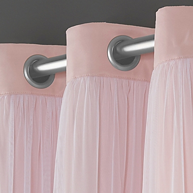 Catarina 63-Inch Grommet Room Darkening Window Curtain in Blush (Set of 2). View a larger version of this product image.